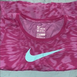 pink tie dye nike tee